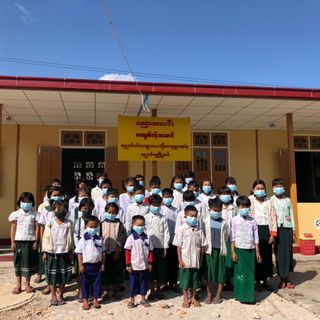 Bau eines Schulgebäudes in Nyaung Pin Thar, Myanmar, Bild 5
